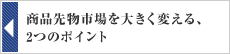 商品先物市場を大きく変える、2つのポイント